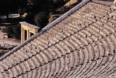 Greece, Peloponnese; the theater.