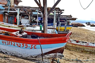 Ponta do Leal (2021); several 'ranchos de canoa', few houses. 