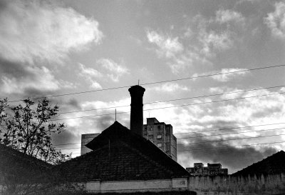 So Manuel street, where we lived for more than 20 years. Cestari bakery's chimney. 