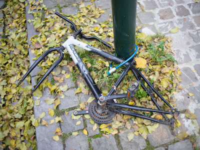 a not very efficient bike lock