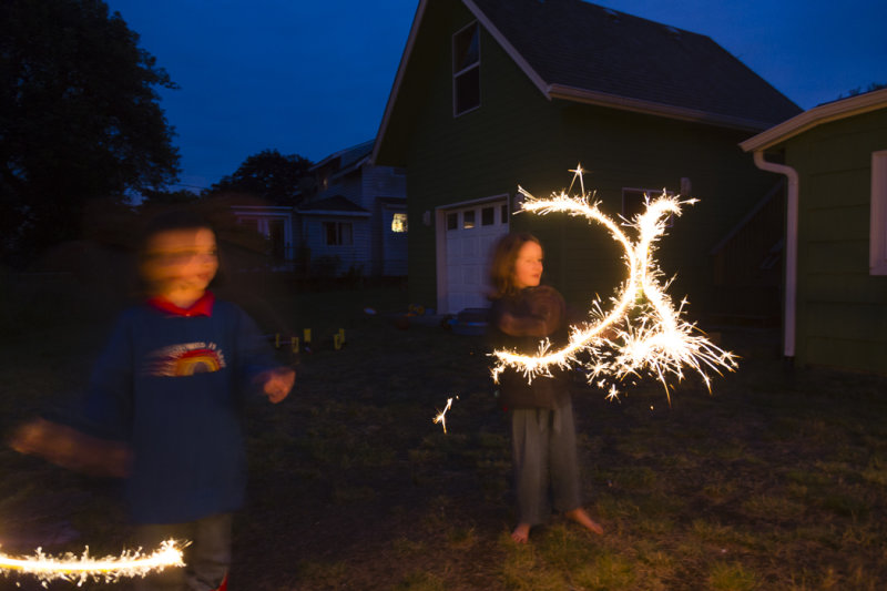 Sparkler fun