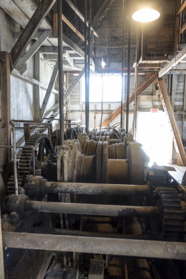 Machinery inside the dredge