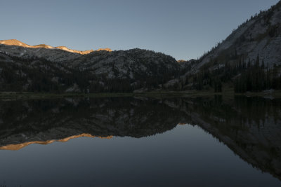 First sunlight at Frazier Lake