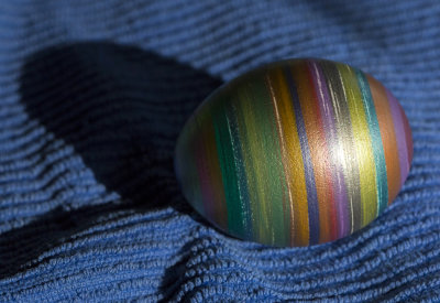metallic stripes egg