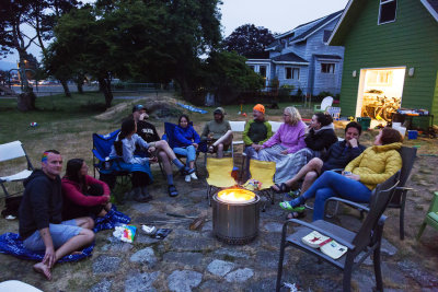 Teresa's fire pit is a hit