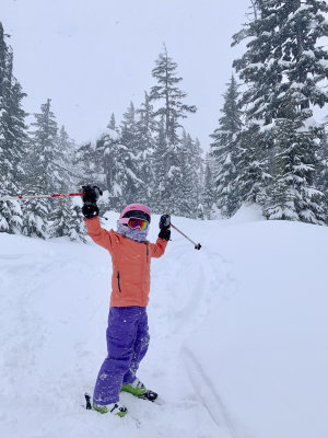 Johanna on skis