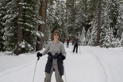 Teresa on skis