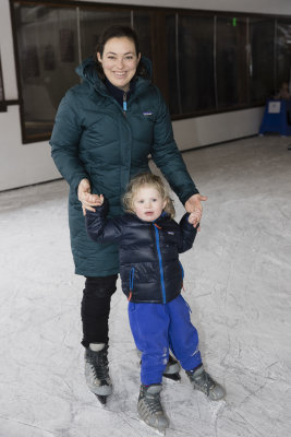 Dorothy's first time on skates
