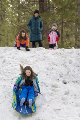 Mini sledding hill
