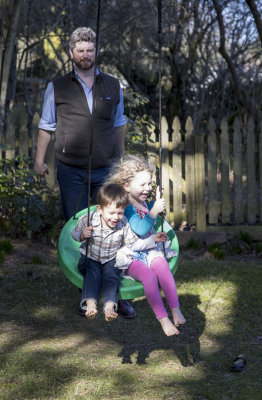 working the backyard swing