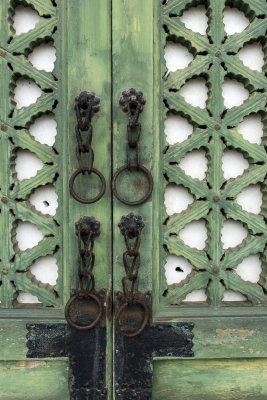 woodwork on the outside of the shrine