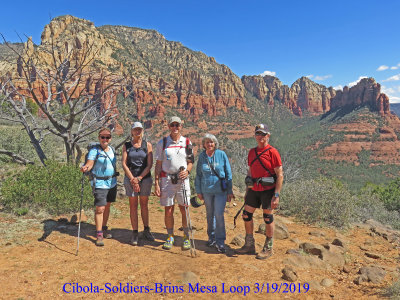 Sedona - Cibola-Soldiers-Brins Mesa Loop 3/19/2019