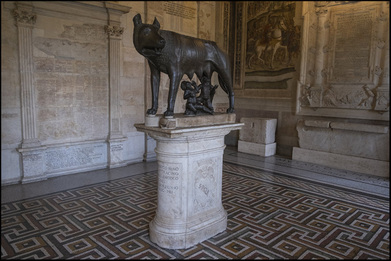From Musei Capitolini.Romulus and Remus....