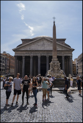 My family in front of the Pantheon