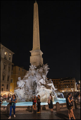 From Piazza Navona at night...