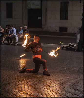 From Piazza Navona at night...