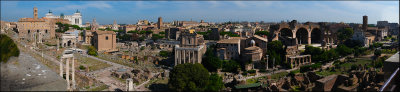 From Palatine Hill, pano of Forum Romanum...