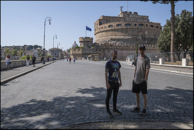 My two sons at Castello St.Angelo