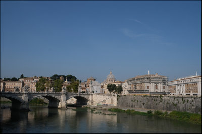 View towards St.Peter`s from Ponte St.Angelo