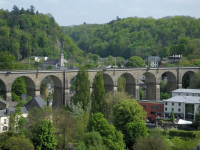  Railway viaduct and church from a Spanish Tower