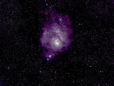 M8 Lagoon nebula Sagittarius_60sec exposure with 280mm unguided itelescope at Bathurst NSW