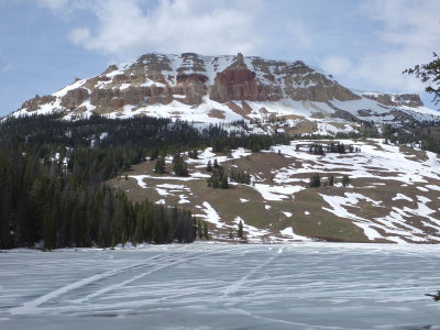 Beartooth Lake was still frozen