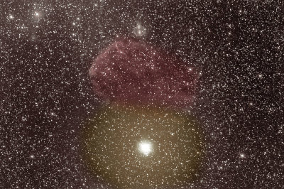 IC443 jellyfish nebula Gemini- 5mins exposure with 280mm i-telescope at Mayhill Nm