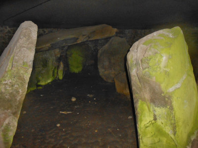 Barclodiad Y Gawres interior (with modern protection on the roof)