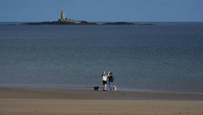 Lligwy beach and old lighthouse