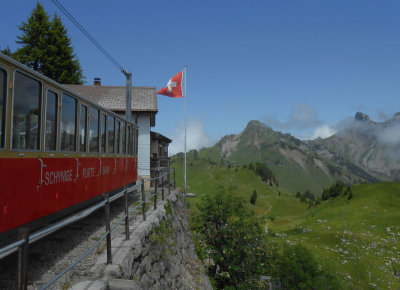 Alpine view from Schynige Platte station