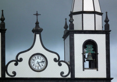 Santa Maria clock and bell tower Madalena, Pico island
