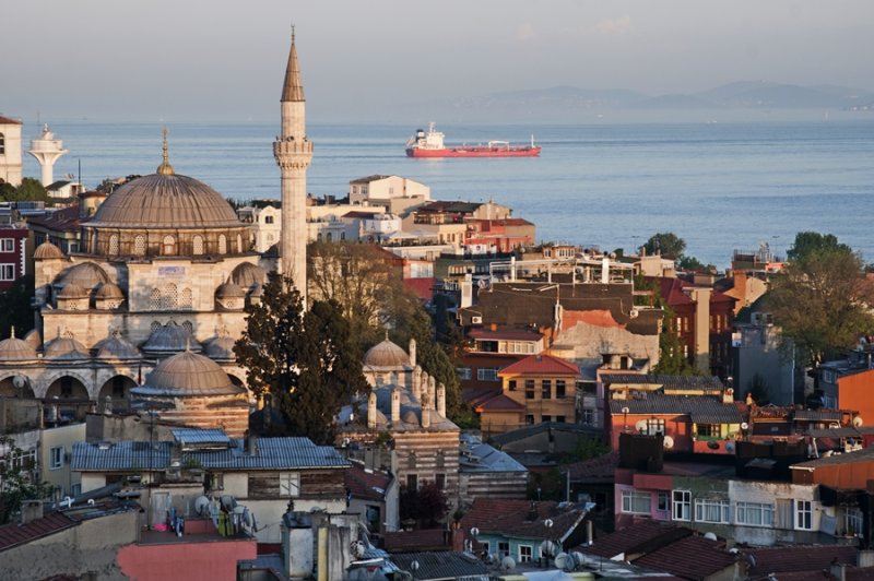 Evening light across to the Sea of Marmara