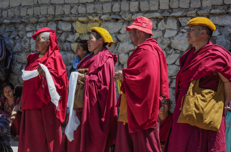 Red-robed monks