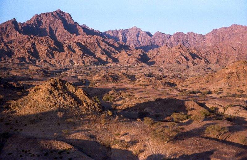 Sunset over the Hajar Mountains