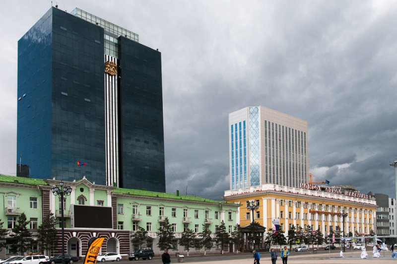 Older public buildings on Sukhbaatar Square date from the Soviet era