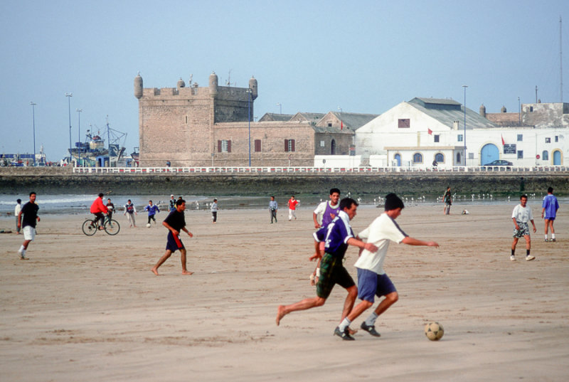 Soccer on the beach at Essaouira
