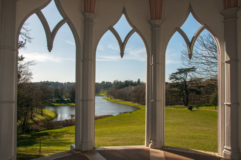 Inside the Gothic Temple at Painshill