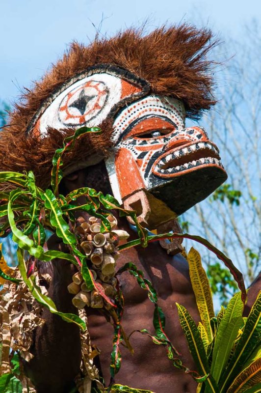 Masked dancers, New Ireland Province, Papua New Guinea