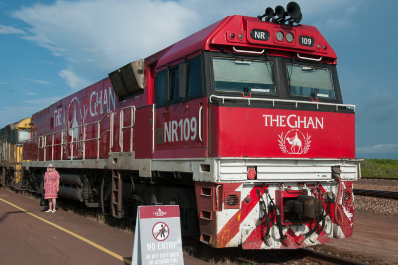 About to board The Ghan train at Darwin, NT