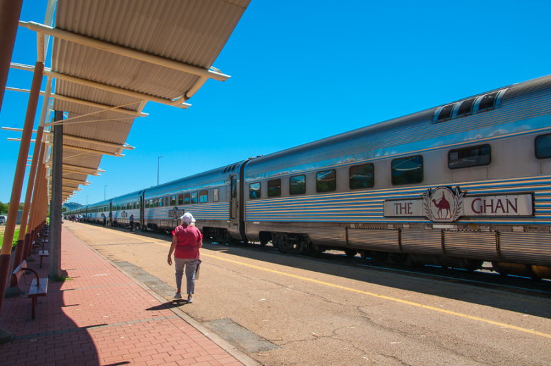 The Ghan train at Alice Springs, NT