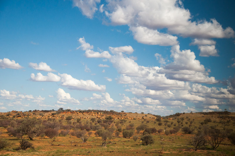 Desert landscape south of Alice Springs