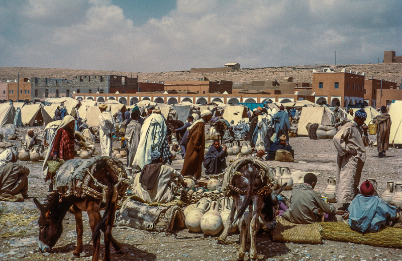 Livestock market at Tinerhir or Tinghir, southern Morocco
