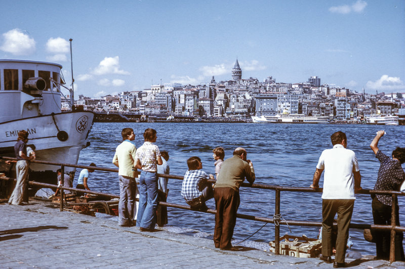 And now I've reached Istanbul, gateway to Asia and the road east. September 1974