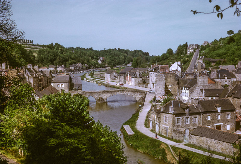 Medieval Breton town of Dinan on the River Rance in France