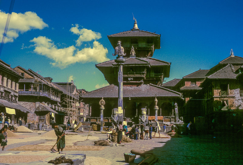 Bhaktapur in the Kathmandu Valley, Nepal in 1974