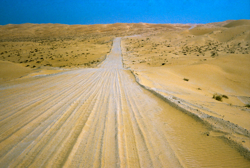 Road to nowhere... en route to the Liwa Oasis