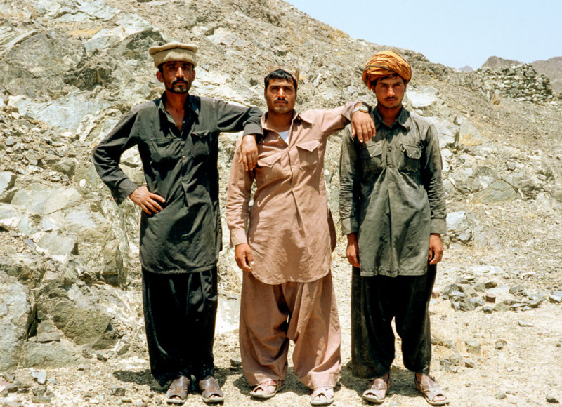 Three Baluchi labourers, the guys who did all the real work