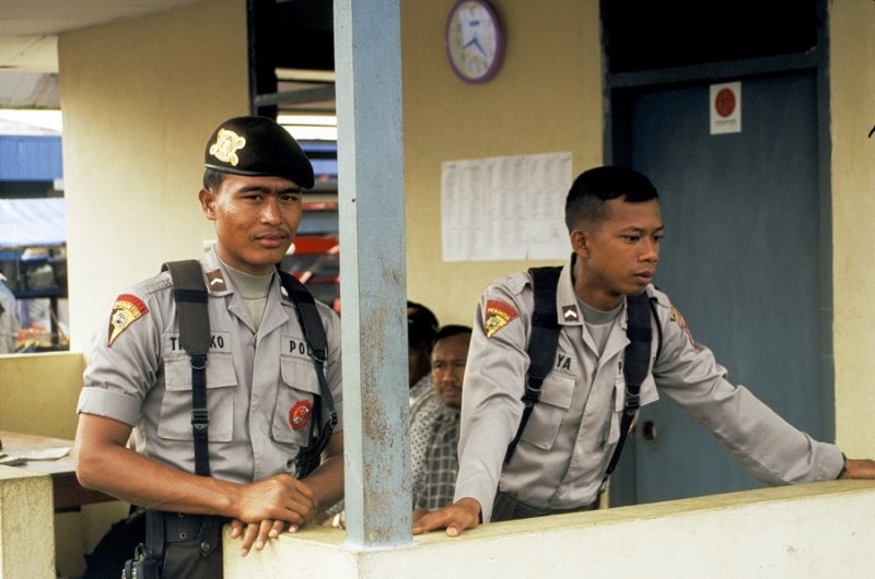 Indonesian police maintain close watch for disturbances