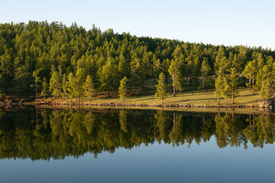 Early morning on the southern end of Lake Khövsgöl, northern Mongolia