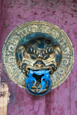 Temple door at Erdene Zuu Monastery, Kharkhorin, Mongolia